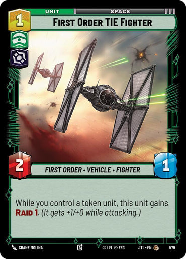 First Order TIE Fighter (Foil) (579) [Jump to Lightspeed] (ONLINE ORDER ONLY)