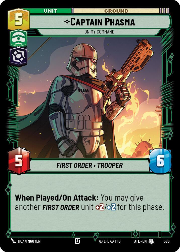 Captain Phasma - On My Command (Foil) (586) [Jump to Lightspeed] (ONLINE ORDER ONLY)