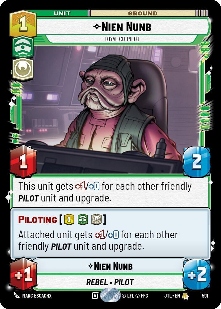 Nien Nunb - Loyal Co-Pilot (Foil) (591) [Jump to Lightspeed] (ONLINE ORDER ONLY)