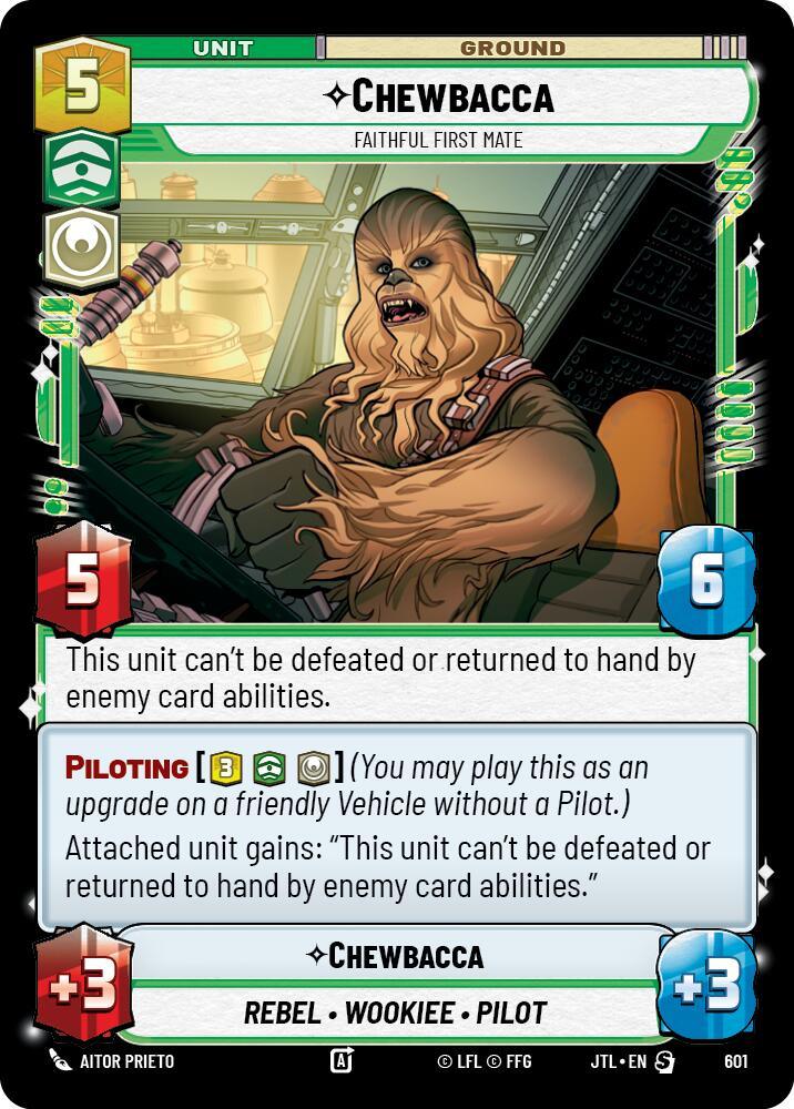 Chewbacca - Faithful First Mate (Foil) (601) [Jump to Lightspeed] (ONLINE ORDER ONLY)