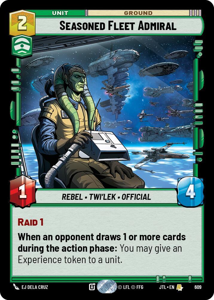 Seasoned Fleet Admiral (Foil) (609) [Jump to Lightspeed] (ONLINE ORDER ONLY)