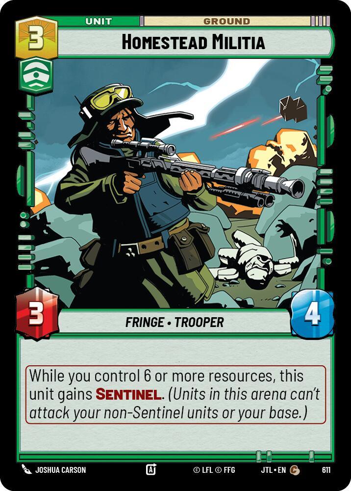 Homestead Militia (Foil) (611) [Jump to Lightspeed] (ONLINE ORDER ONLY)