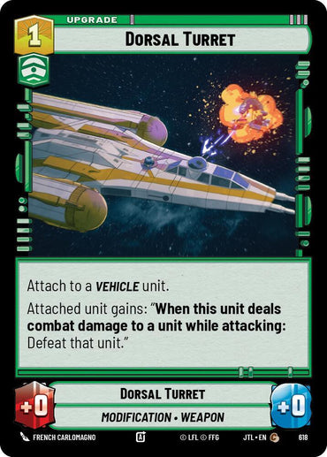 Dorsal Turret (Foil) (618) [Jump to Lightspeed] (ONLINE ORDER ONLY)