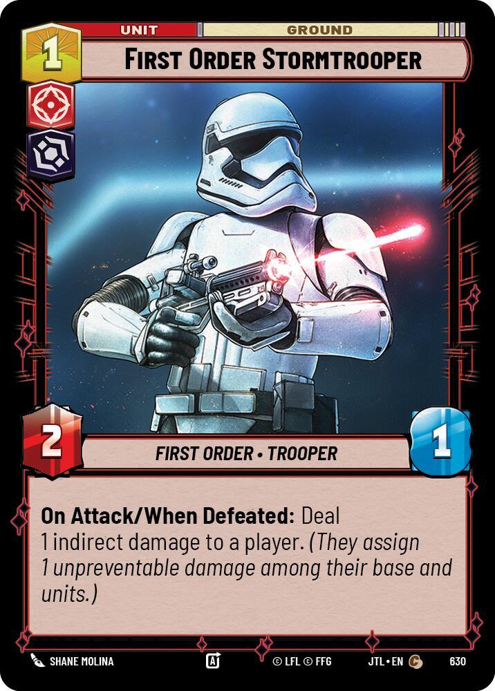 First Order Stormtrooper (Foil) (630) [Jump to Lightspeed] (ONLINE ORDER ONLY)