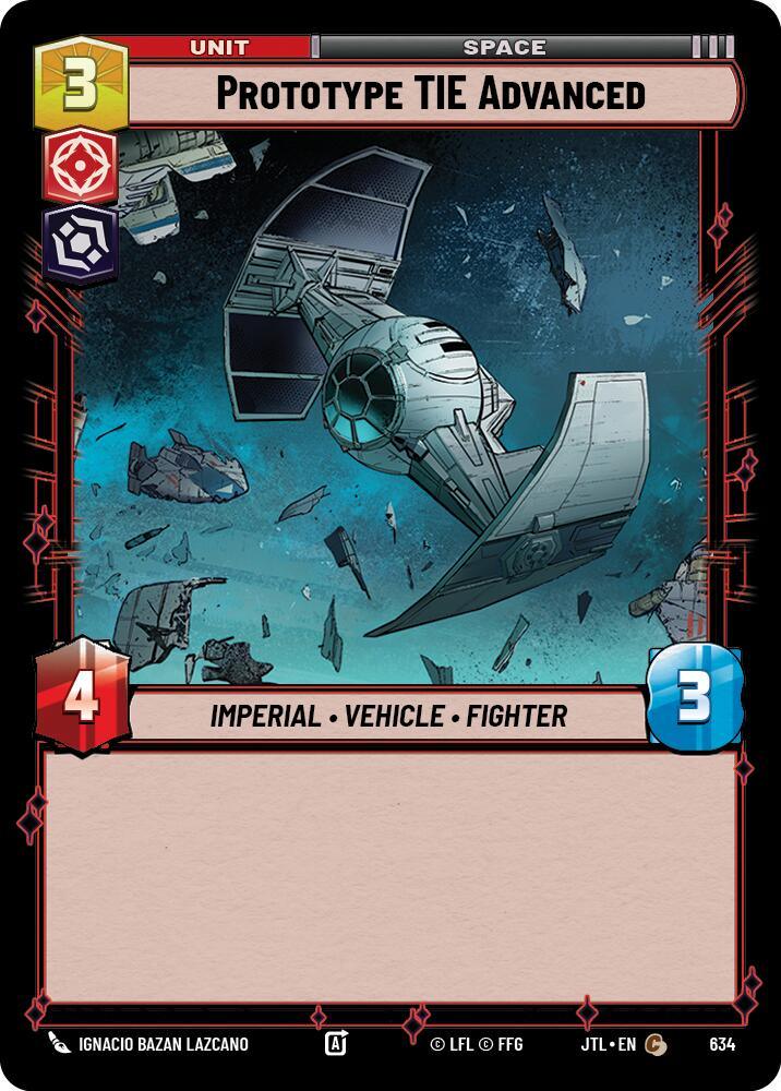 Prototype TIE Advanced (Foil) (634) [Jump to Lightspeed] (ONLINE ORDER ONLY)