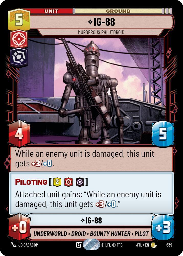 IG-88 - Murderous Phlutdroid (Foil) (639) [Jump to Lightspeed] (ONLINE ORDER ONLY)