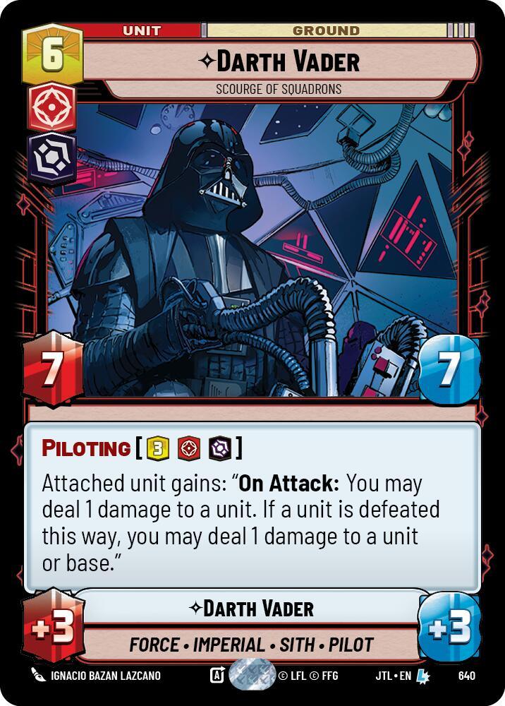 Darth Vader - Scourge of Squadrons (Foil) (640) [Jump to Lightspeed] (ONLINE ORDER ONLY)
