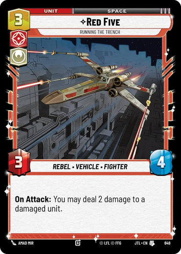 Red Five - Running the Trench (Foil) (649) [Jump to Lightspeed] (ONLINE ORDER ONLY)