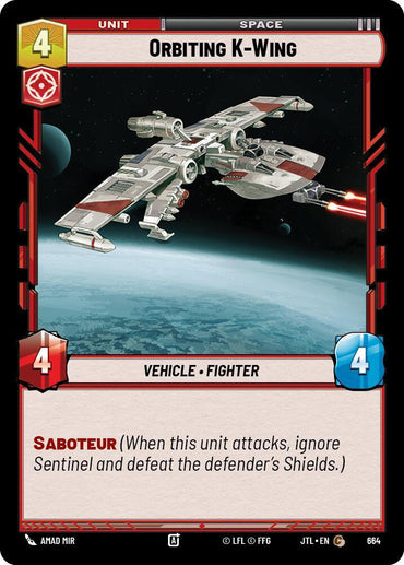 Orbiting K-Wing (Foil) (664) [Jump to Lightspeed] (ONLINE ORDER ONLY)