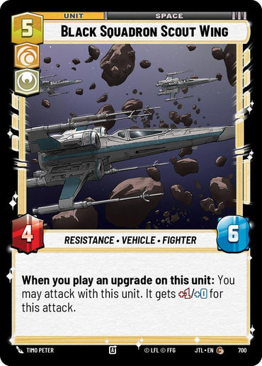 Black Squadron Scout Wing (Foil) (700) [Jump to Lightspeed] (ONLINE ORDER ONLY)