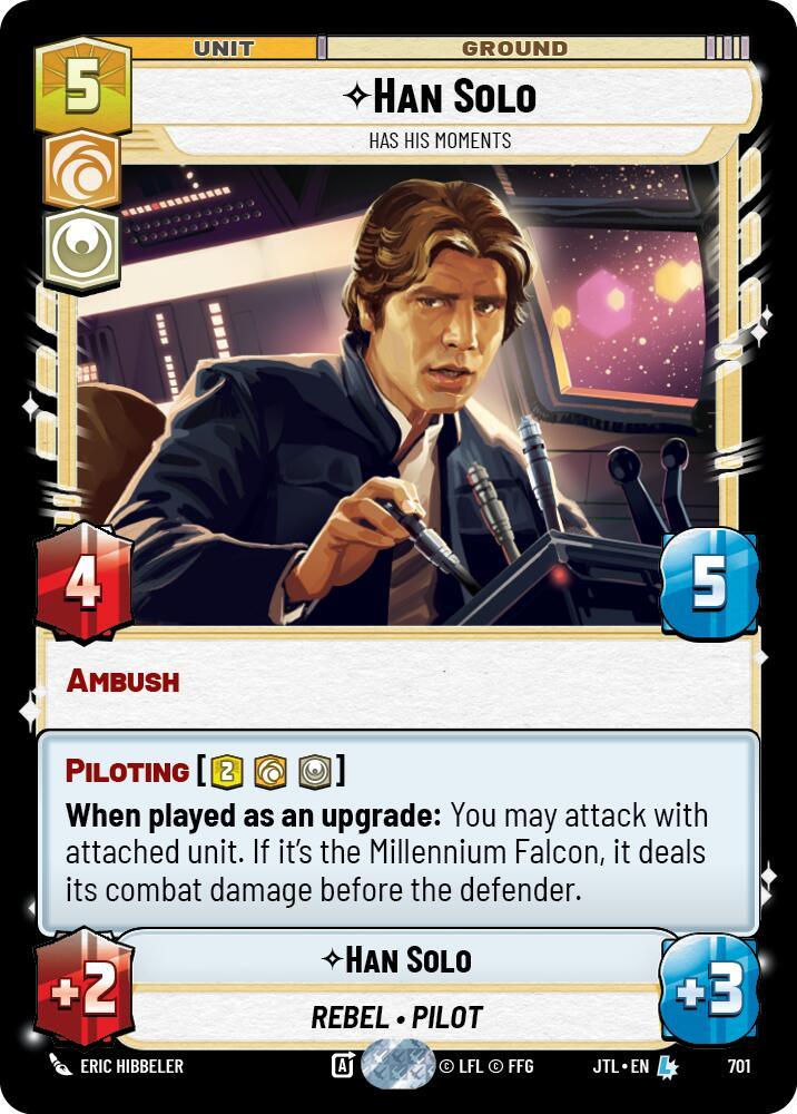 Han Solo - Has His Moments (Foil) (701) [Jump to Lightspeed] (ONLINE ORDER ONLY)