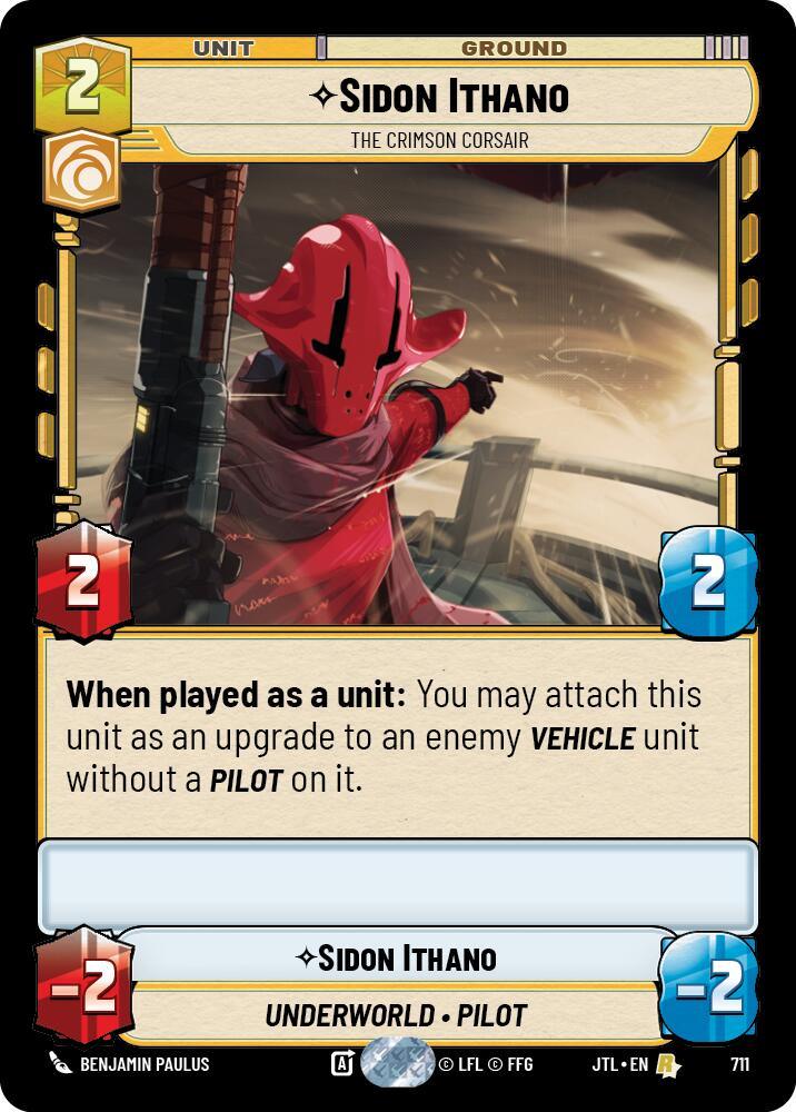 Sidon Ithano - The Crimson Corsair (Foil) (711) [Jump to Lightspeed] (ONLINE ORDER ONLY)
