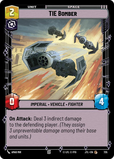 TIE Bomber (Foil) (735) [Jump to Lightspeed] (ONLINE ORDER ONLY)