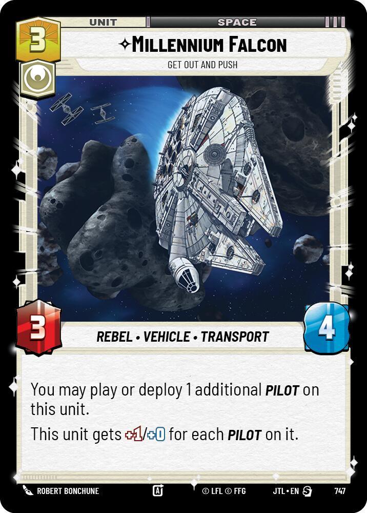 Millennium Falcon - Get Out And Push (Foil) (747) [Jump to Lightspeed] (ONLINE ORDER ONLY)