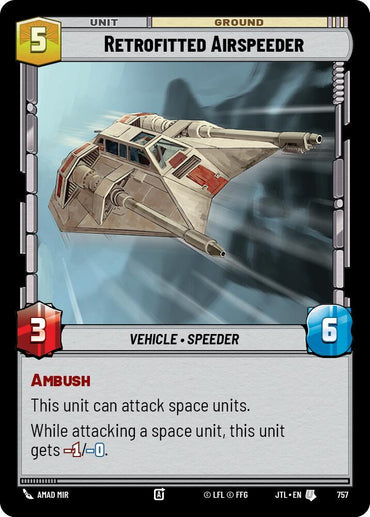 Retrofitted Airspeeder (Foil) (757) [Jump to Lightspeed] (ONLINE ORDER ONLY)
