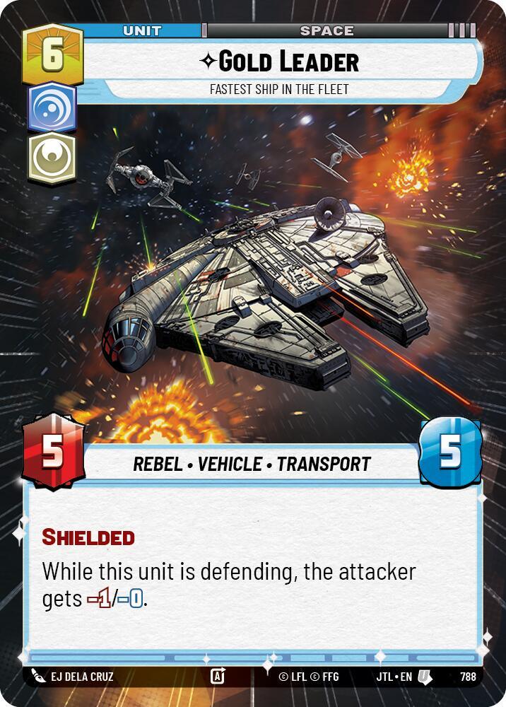 Gold Leader - Fastest Ship in the Fleet (Hyperspace Foil) (788) [Jump to Lightspeed] (ONLINE ORDER ONLY)