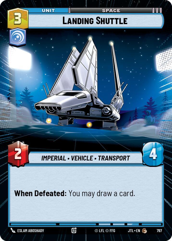 Landing Shuttle (Hyperspace Foil) (797) [Jump to Lightspeed] (ONLINE ORDER ONLY)