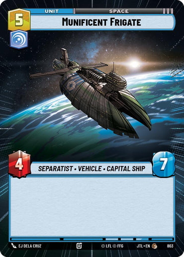 Munificent Frigate (Hyperspace Foil) (803) [Jump to Lightspeed] (ONLINE ORDER ONLY)