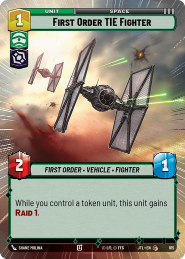 First Order TIE Fighter (Hyperspace Foil) (815) [Jump to Lightspeed] (ONLINE ORDER ONLY)