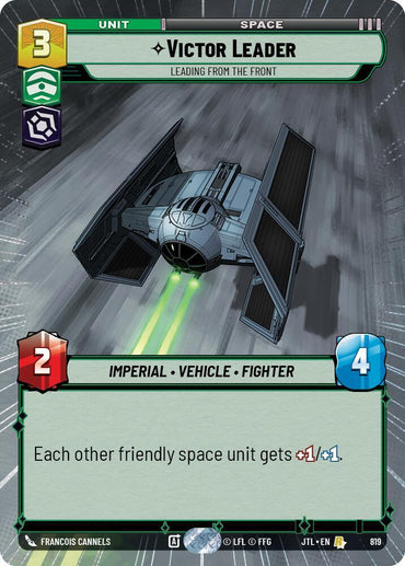 Victor Leader - Leading from the Front (Hyperspace Foil) (819) [Jump to Lightspeed] (ONLINE ORDER ONLY)