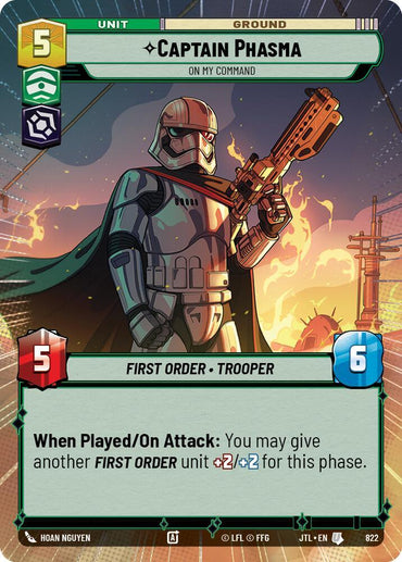 Captain Phasma - On My Command (Hyperspace Foil) (822) [Jump to Lightspeed] (ONLINE ORDER ONLY)