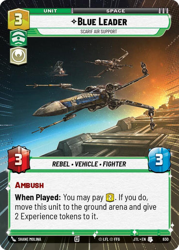 Blue Leader - Scarif Air Support (Hyperspace Foil) (830) [Jump to Lightspeed] (ONLINE ORDER ONLY)