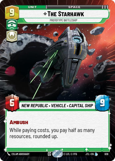 The Starhawk - Prototype Battleship (Hyperspace Foil) (839) [Jump to Lightspeed] (ONLINE ORDER ONLY)