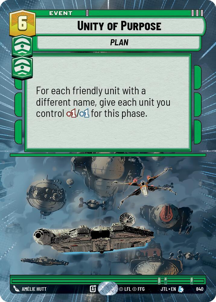 Unity of Purpose (Hyperspace Foil) (840) [Jump to Lightspeed] (ONLINE ORDER ONLY)