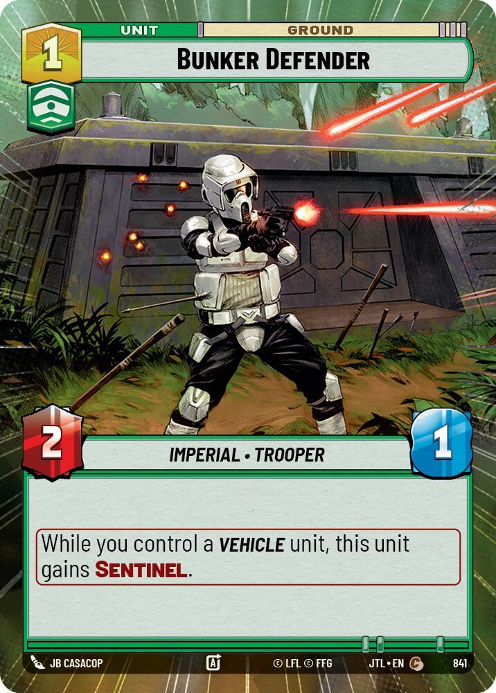 Bunker Defender (Hyperspace Foil) (841) [Jump to Lightspeed] (ONLINE ORDER ONLY)