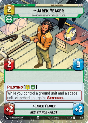 Jarek Yeager - Coordinating With The Resistance (Hyperspace Foil) (843) [Jump to Lightspeed] (ONLINE ORDER ONLY)