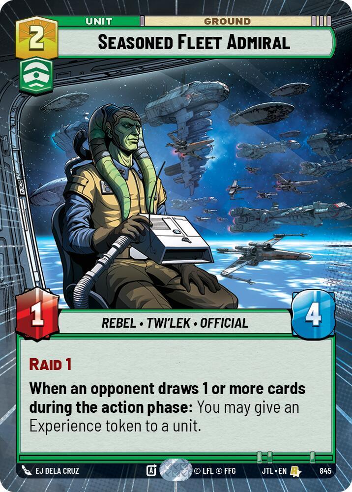 Seasoned Fleet Admiral (Hyperspace Foil) (845) [Jump to Lightspeed] (ONLINE ORDER ONLY)