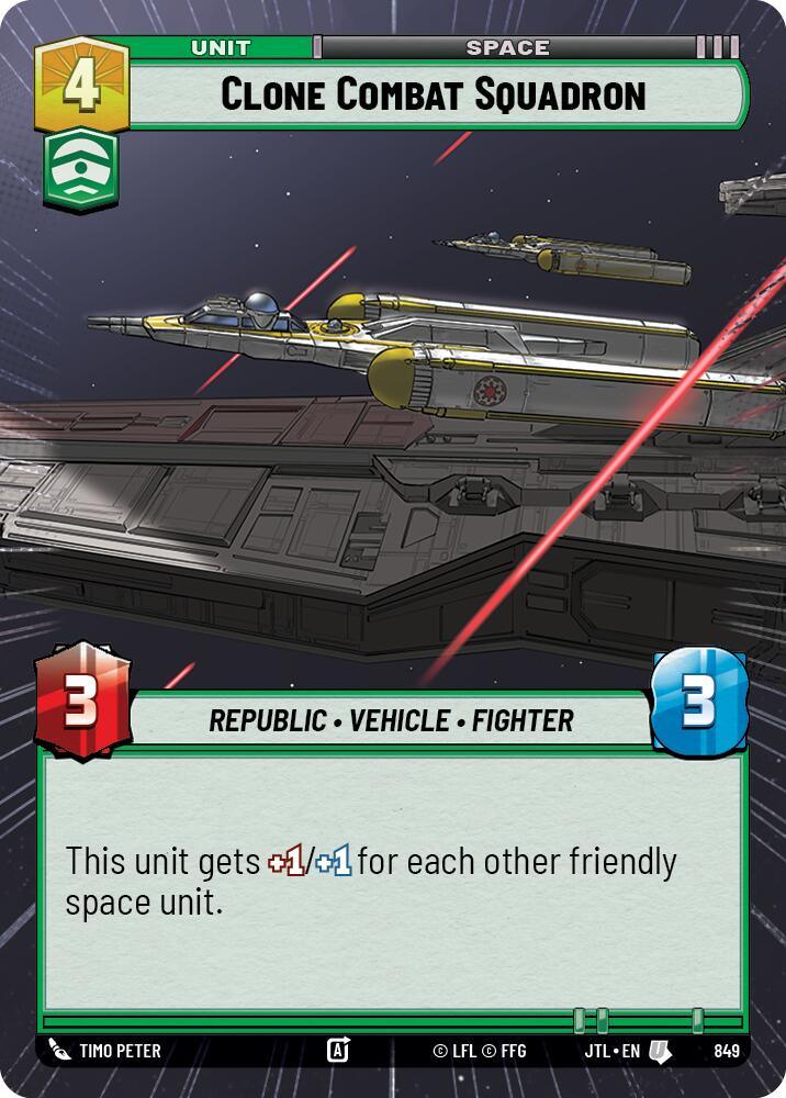 Clone Combat Squadron (Hyperspace Foil) (849) [Jump to Lightspeed] (ONLINE ORDER ONLY)