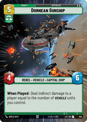 Dornean Gunship (Hyperspace Foil) (850) [Jump to Lightspeed] (ONLINE ORDER ONLY)