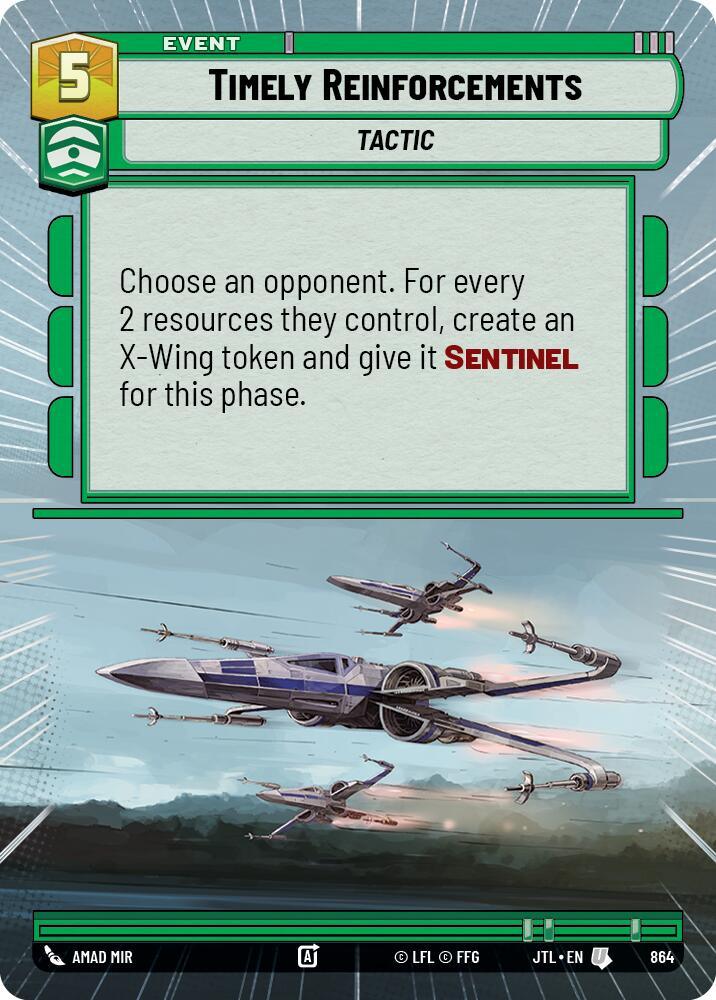 Timely Reinforcements (Hyperspace Foil) (864) [Jump to Lightspeed] (ONLINE ORDER ONLY)
