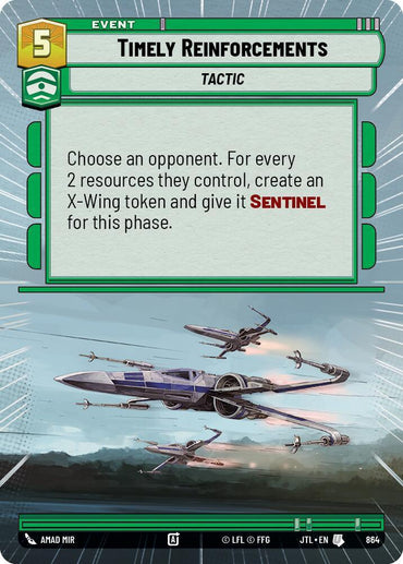 Timely Reinforcements (Hyperspace Foil) (864) [Jump to Lightspeed] (ONLINE ORDER ONLY)