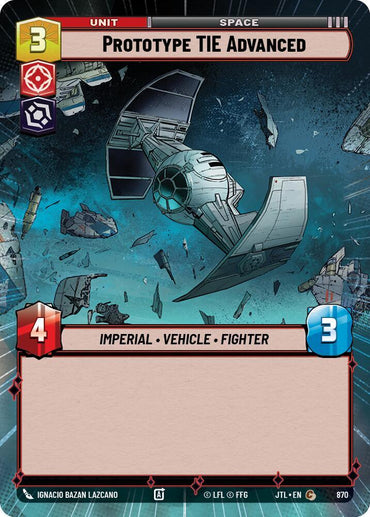 Prototype TIE Advanced (Hyperspace Foil) (870) [Jump to Lightspeed] (ONLINE ORDER ONLY)