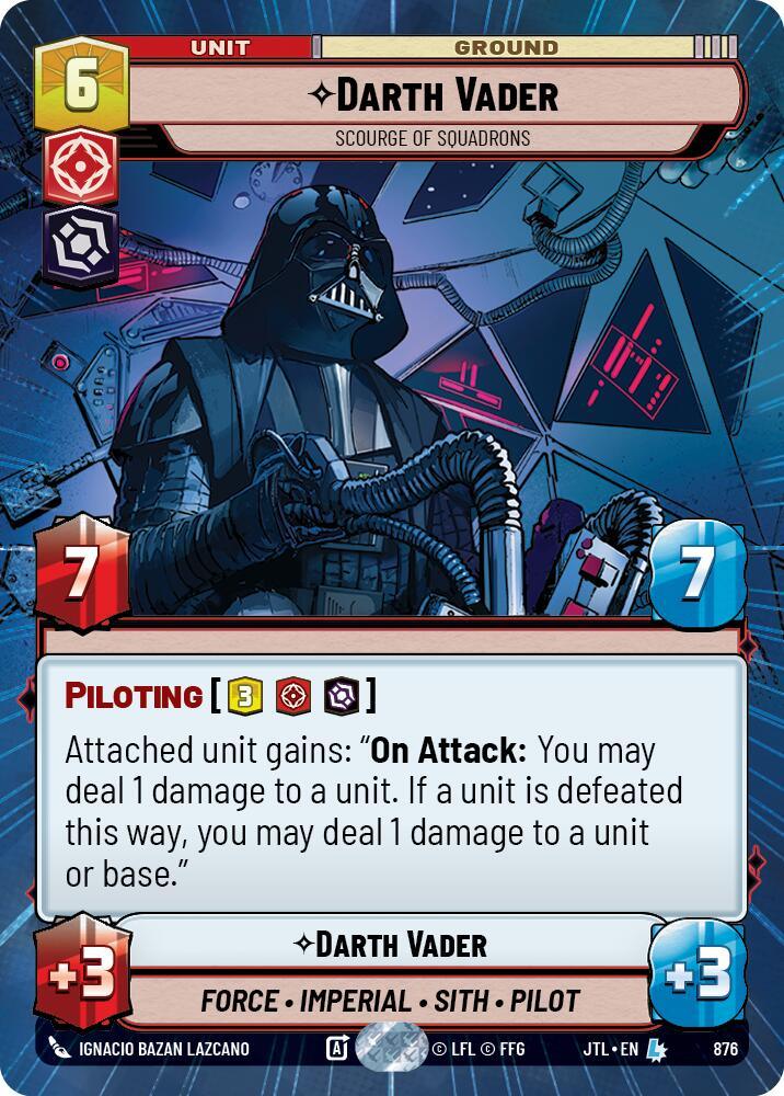 Darth Vader - Scourge of Squadrons (Hyperspace Foil) (876) [Jump to Lightspeed] (ONLINE ORDER ONLY)