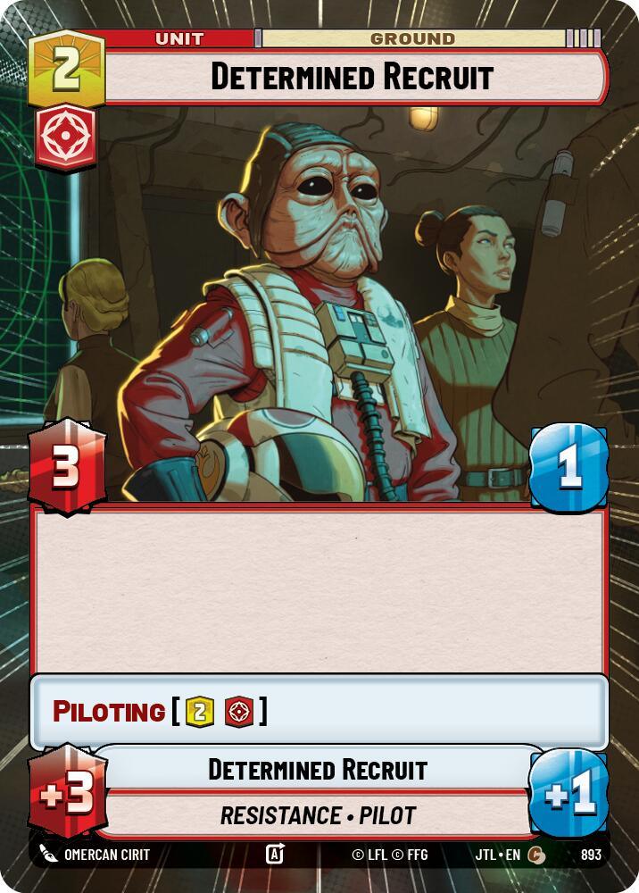 Determined Recruit (Hyperspace Foil) (893) [Jump to Lightspeed] (ONLINE ORDER ONLY)