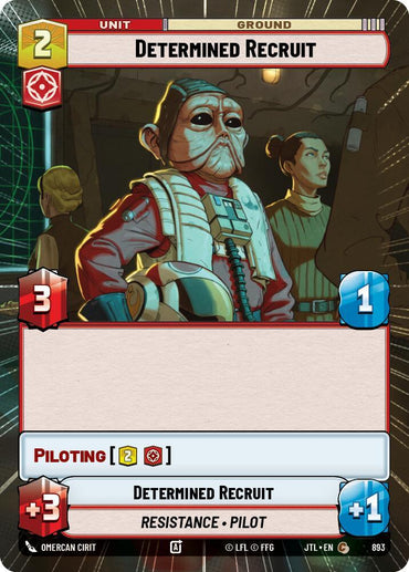 Determined Recruit (Hyperspace Foil) (893) [Jump to Lightspeed] (ONLINE ORDER ONLY)