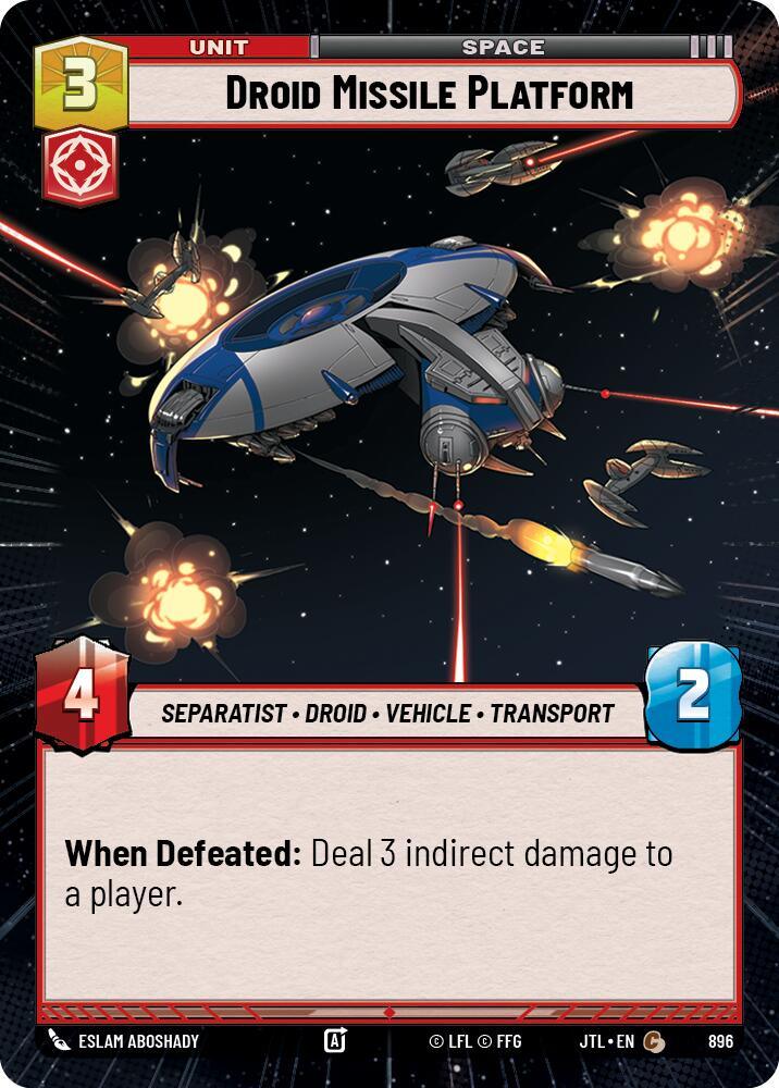Droid Missile Platform (Hyperspace Foil) (896) [Jump to Lightspeed] (ONLINE ORDER ONLY)