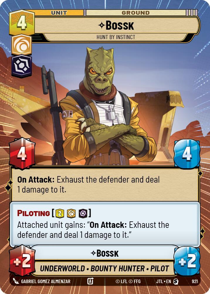 Bossk - Hunt By Instinct (Hyperspace Foil) (921) [Jump to Lightspeed] (ONLINE ORDER ONLY)