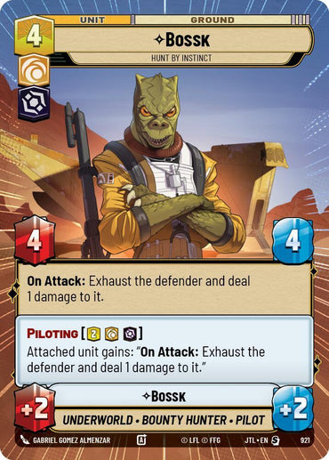 Bossk - Hunt By Instinct (Hyperspace Foil) (921) [Jump to Lightspeed] (ONLINE ORDER ONLY)
