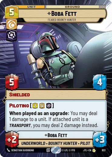 Boba Fett - Feared Bounty Hunter (Hyperspace Foil) (923) [Jump to Lightspeed] (ONLINE ORDER ONLY)