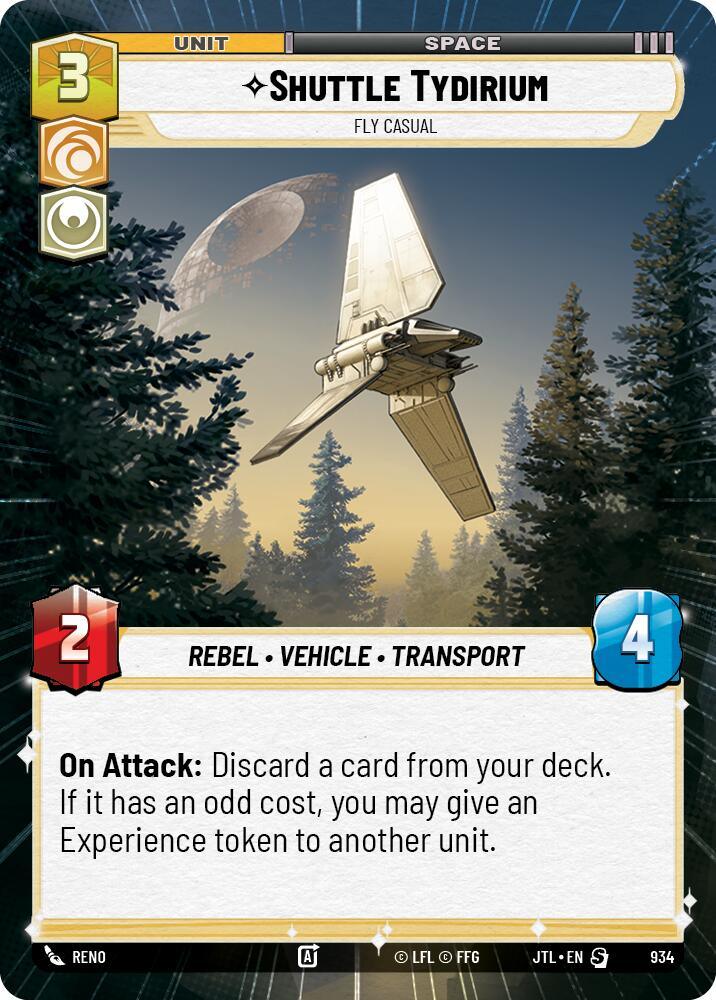 Shuttle Tydirium - Fly Casual (Hyperspace Foil) (934) [Jump to Lightspeed] (ONLINE ORDER ONLY)