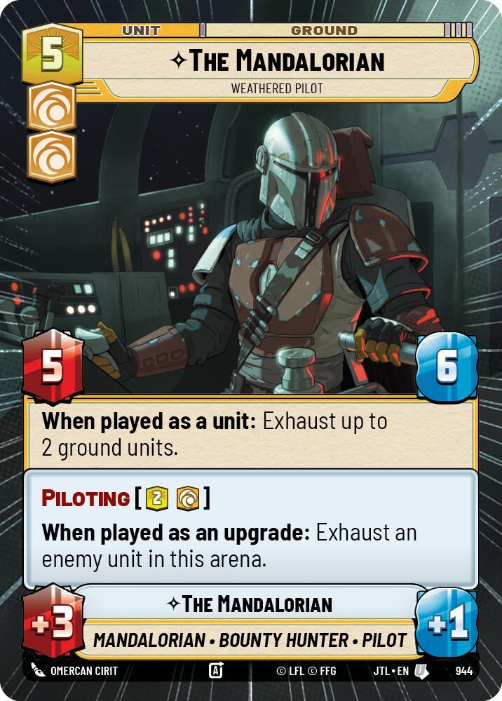 The Mandalorian - Weathered Pilot (Hyperspace Foil) (944) [Jump to Lightspeed] (ONLINE ORDER ONLY)
