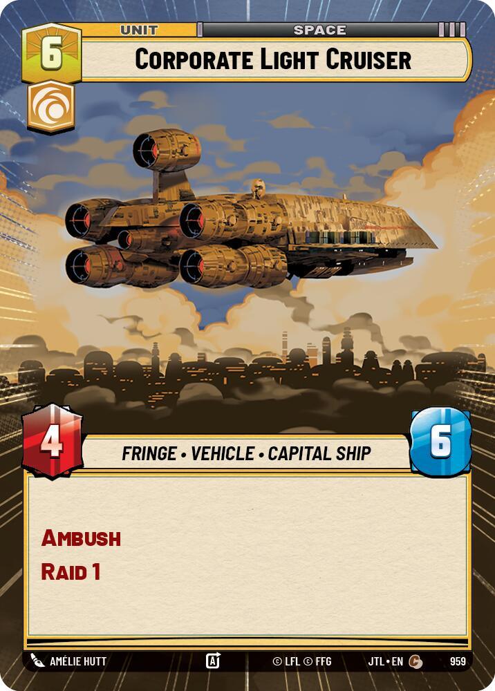 Corporate Light Cruiser (Hyperspace Foil) (959) [Jump to Lightspeed] (ONLINE ORDER ONLY)