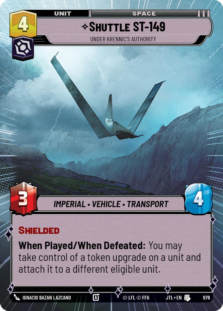 Shuttle ST-149 - Under Krennic's Authority (Hyperspace Foil) (976) [Jump to Lightspeed] (ONLINE ORDER ONLY)