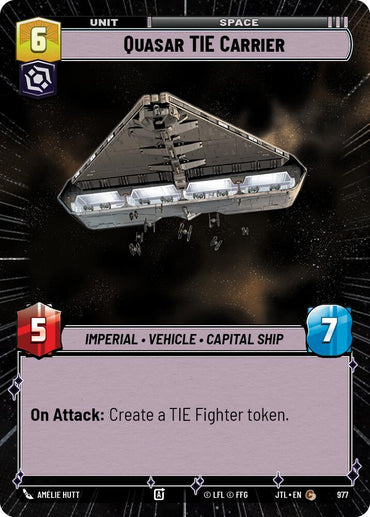 Quasar TIE Carrier (Hyperspace Foil) (977) [Jump to Lightspeed] (ONLINE ORDER ONLY)
