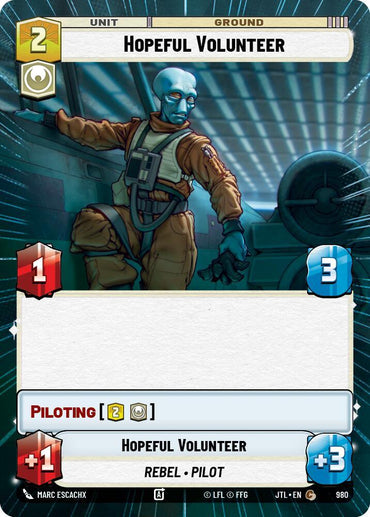 Hopeful Volunteer (Hyperspace Foil) (980) [Jump to Lightspeed] (ONLINE ORDER ONLY)