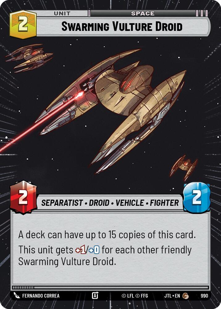 Swarming Vulture Droid (Hyperspace Foil) (990) [Jump to Lightspeed] (ONLINE ORDER ONLY)